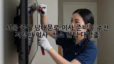 서울 중구 남대문로 이사 준비물 추천: 저렴한 이사 & 청소 꿀팁 대방출! 🎉